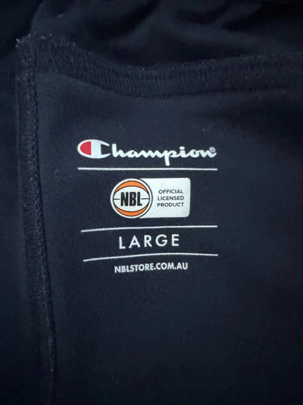 Champion NBL Navy Athletic Sweat Shorts with Taipans Patch - Picture 9 of 9